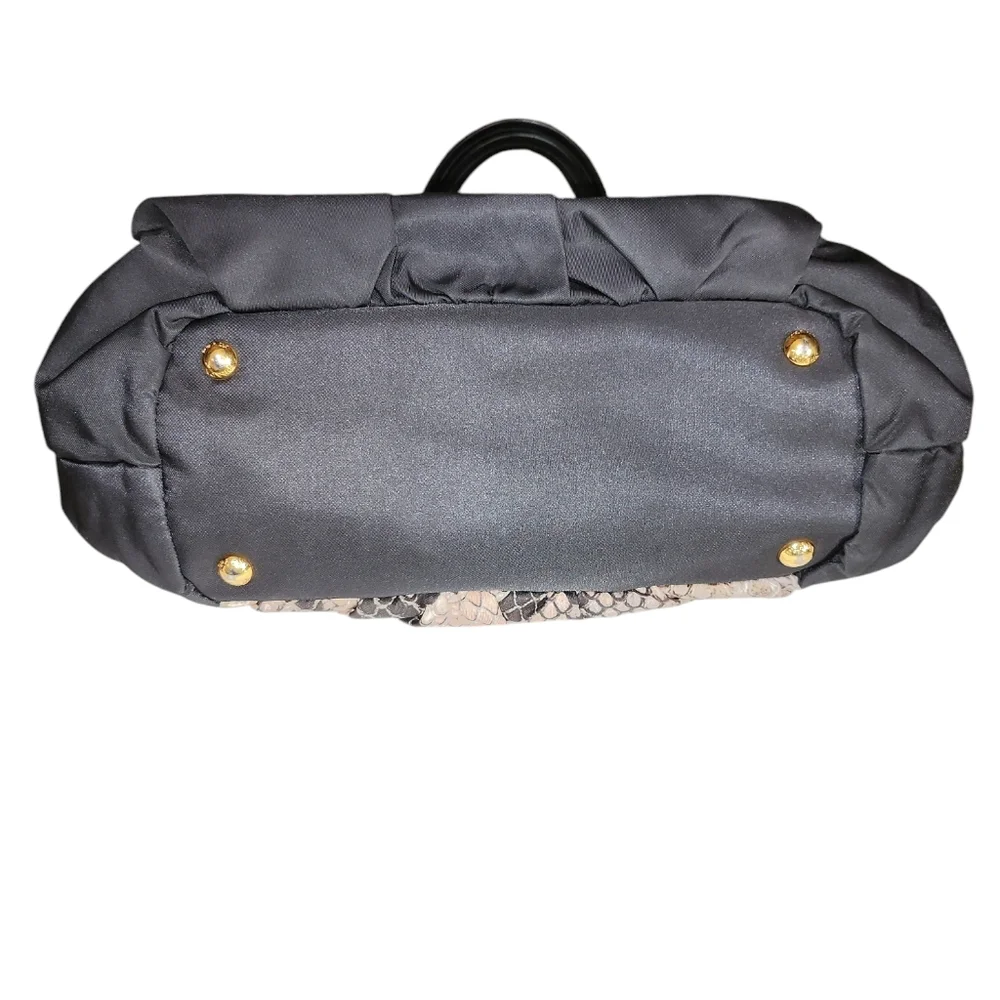 PRADA Python Print Nylon Crossbody Handbag - Picture 7 of 16